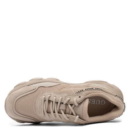Guess Micola Sneakersy na Platformie Damskie Sznurowane Beżowe FL7MICLEA12