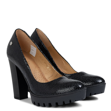 Maciejka Patent Leather Platform Pumps Black 2629W-05-00-1