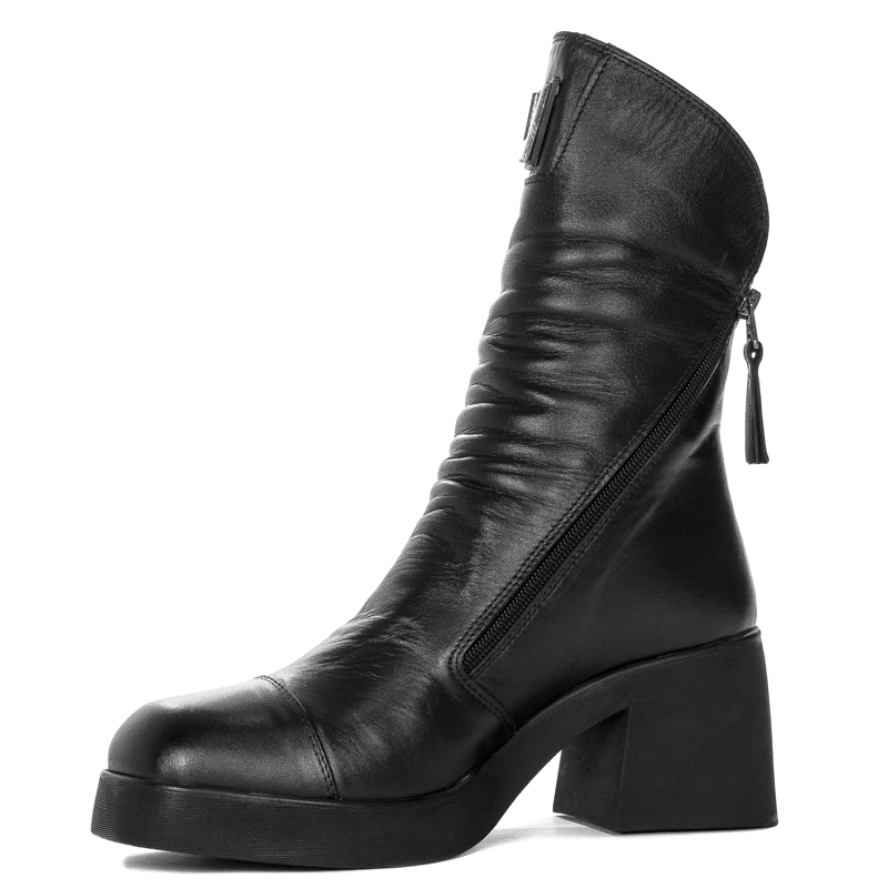 Boccato Women's Leather Boots warmed Black
