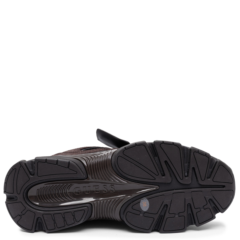 Guess Suede Women's Chunky Platform Sneakers Dark Brown FLFIRR-SUE12-BR