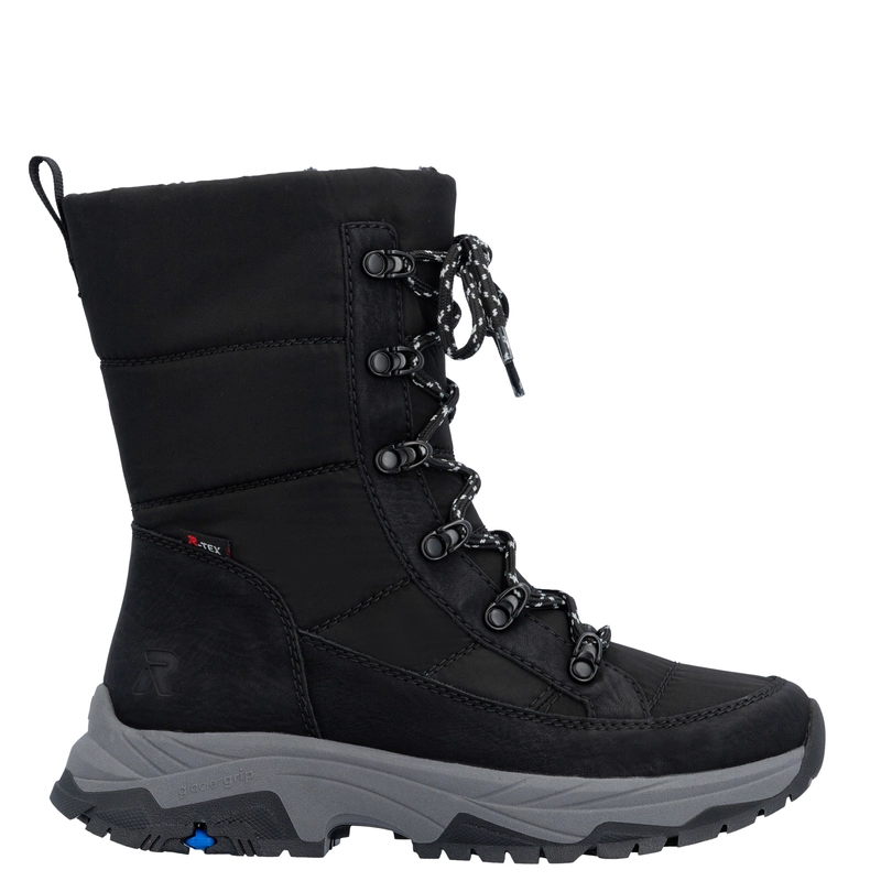 Rieker Ocieplane Śniegowce Damskie Wodoodporne Czarne Z3950-00-BLK