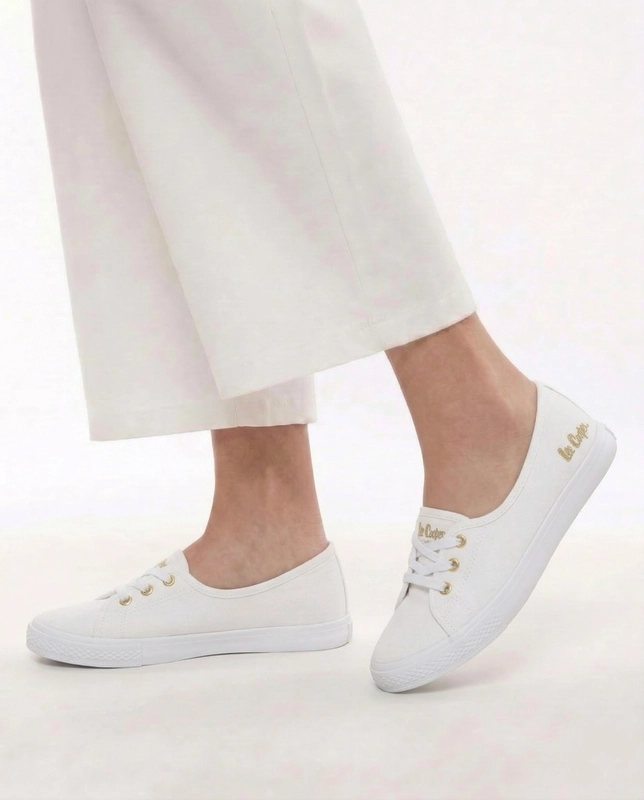 Lee Cooper Women's Chunky Platform Sneakers Beige White LCW-26-02-4043L