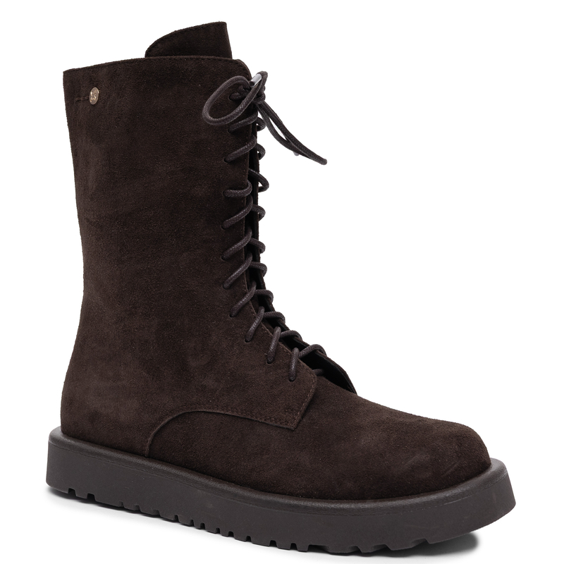 Maciejka Women's Suede Lace-Up Ankle Boots Deep Chocolate K7807-02/00-7