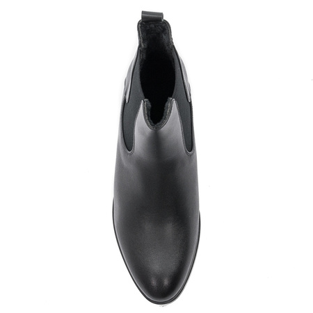 Sergio Leone Classic Women's Ankle Boots Insulated Low Heel Black BT523 (7079)