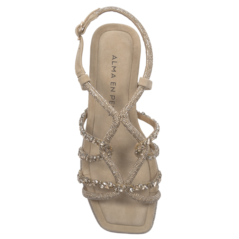 Alma En Pena Women's Suede Sand Beige Sandals