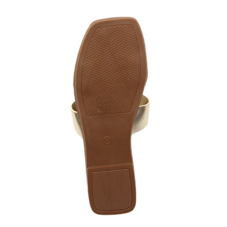 Sergio Leone Klapki damskie złote