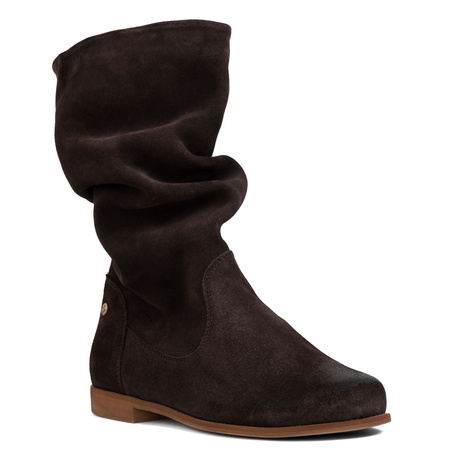 Maciejka Suede Slip-On Flat Boots Brown 05057-31-00-6