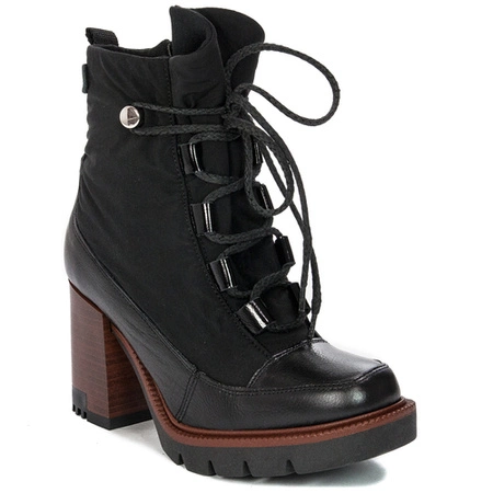 Maciejka Black Women's Lace-Up Boots