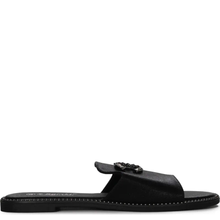 S.Barski Women's Black Slides