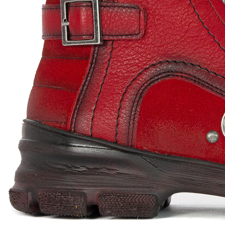 Maciejka Red Lace-up Boots