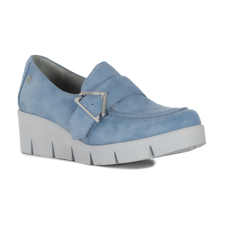 Maciejka Women's Leather Platform Shoes Blue
