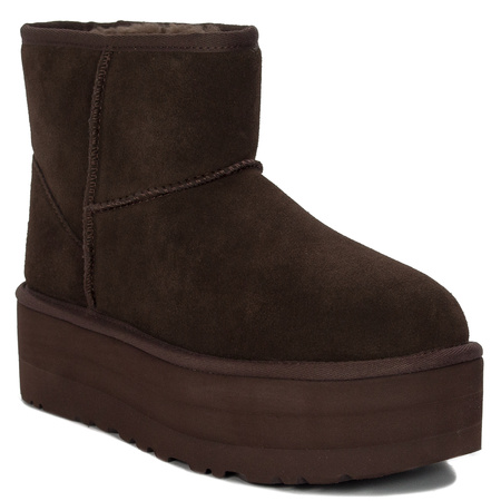 UGG Botki damskie Classic Mini Platform Burnt Cedar