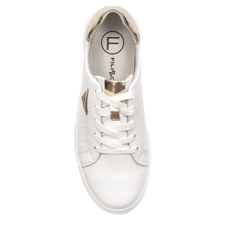 Filippo White Women's Leather Sneakers