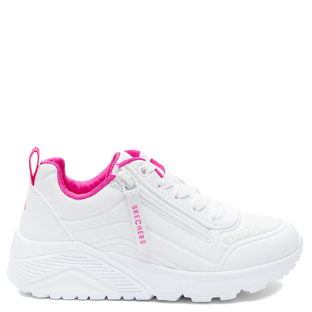 Skechers Uno Lite Sneakersy Z Suwakiem Biało-Różowe 310387L-WHPK