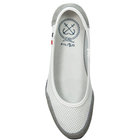 Filippo DP142-22 WH GR White/Grey Ballerina