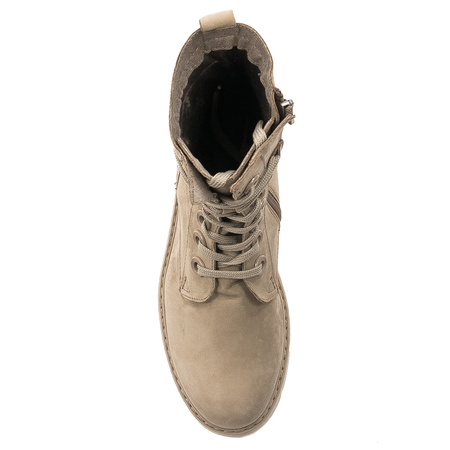 Marco Tozzi Taupe Nubuk Leather Boots