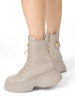Chebello Women's Beige Platform Boots