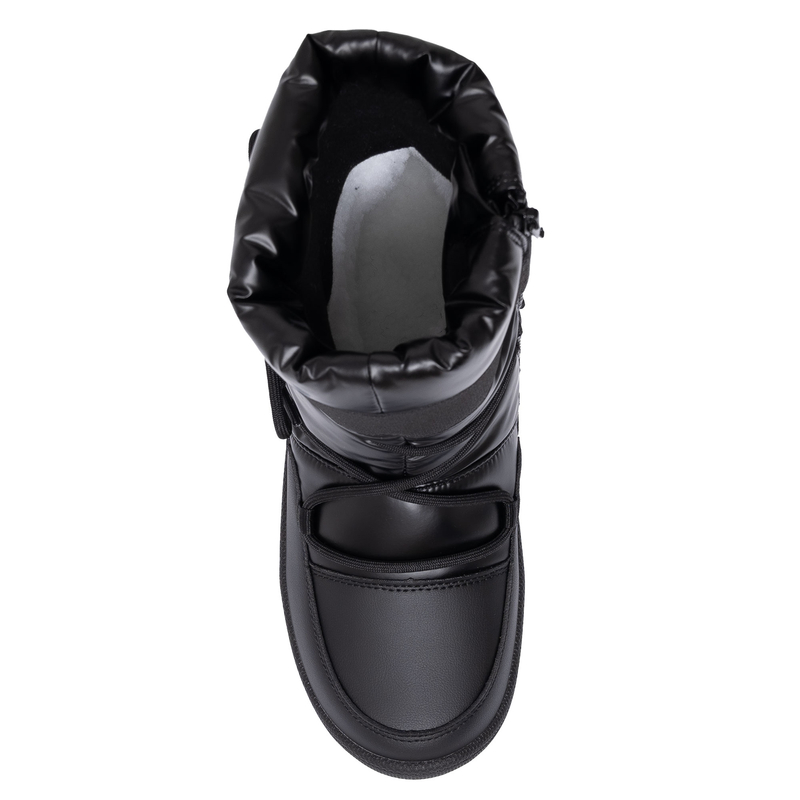 Tommy Hilfiger Quilted Zip Snow Boots Women Black T3A5-34052-BLACK