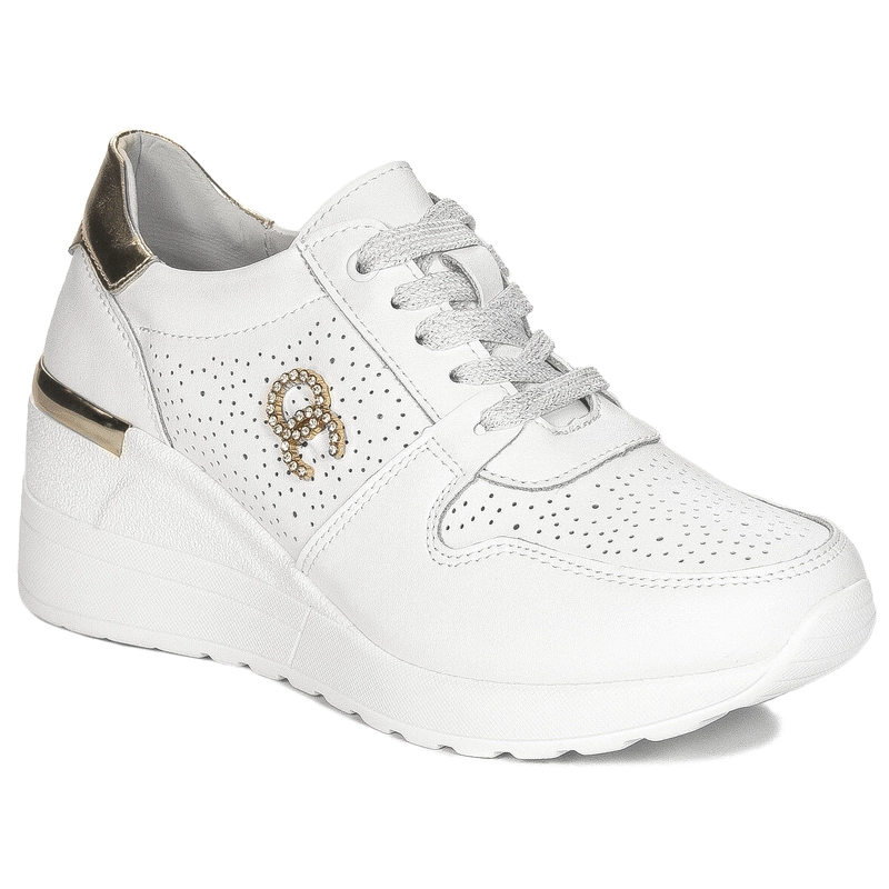S.Barski Women's Low shoes White-Gold