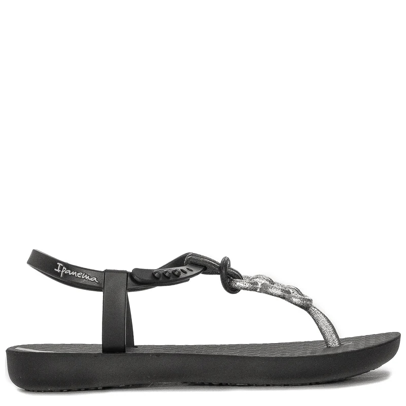 Ipanema Sandały japonki dziecięce dziewczęce Class Charm II Kids Black/Silver