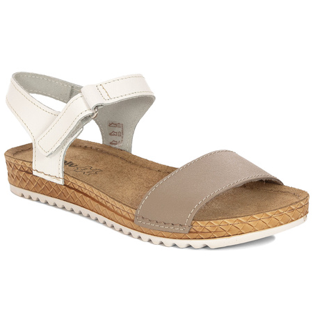  Inblu Women's Sandals White Beige