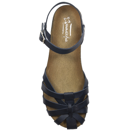 Maciejka Leather Flat Sandals Navy 03074-17/00-0