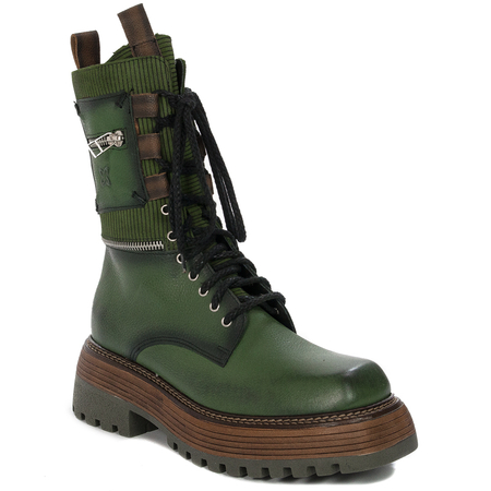 Maciejka  Women's leather Green Boots
