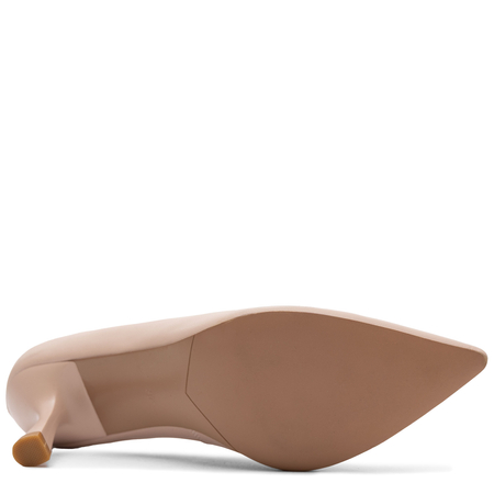 Maciejka Leather Pumps Pointed-Toe Kitten Heel 7 cm Beige K7527-28/00-1