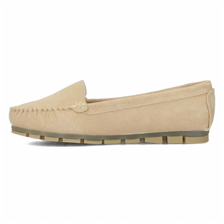 Filippo Women's Leather Moccasins Beige