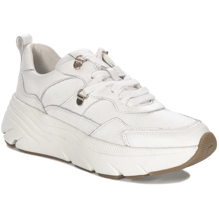 Geox Women's white leather sneakers