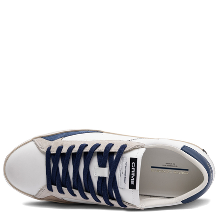 Crime London Skórzane Sneakersy Męskie Białe 19003PP8.10