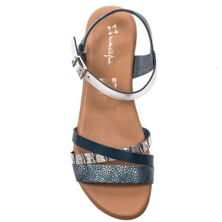 Maciejka L4646-17-00-0 Navy Silver Sandals
