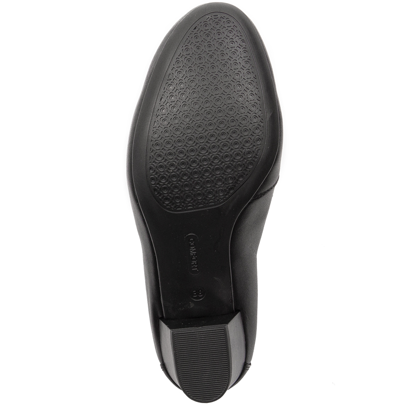 Maciejka Pumps Leather Block-Heel Loafers Patent Black 06285-01/00-7