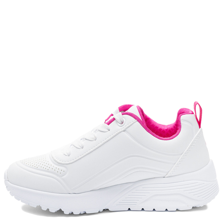 Skechers Uno Lite Sneakersy Z Suwakiem Biało-Różowe 310387L-WHPK