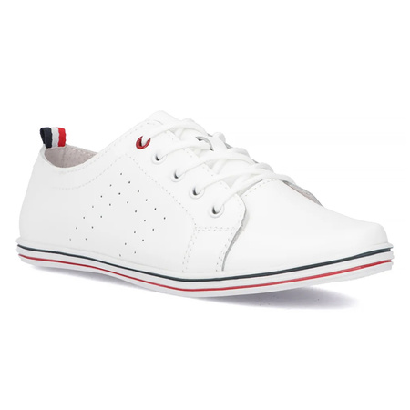 Filippo Leather White Low Shoes