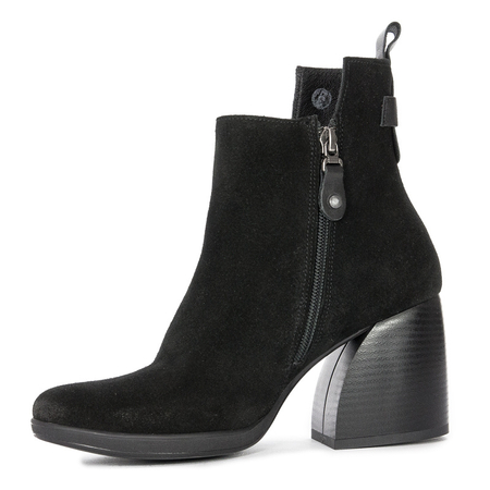 Botki damskie Maciejka na słupku Czarne