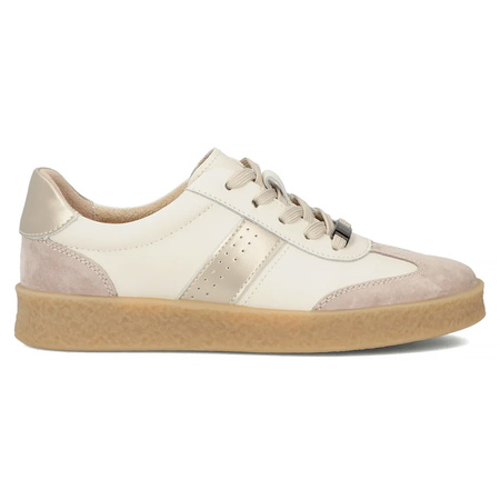 Filippo Leather Beige&Gold Low Shoes