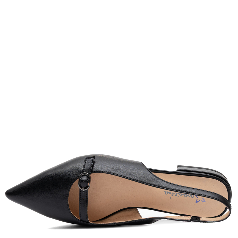 Maciejka Leather Slingback Flats Pointed-Toe Black K7449-01/00-1