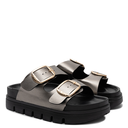Lee Cooper Damskie Złote Klapki na Platformie z Klamrami LCW-26-35-4461L