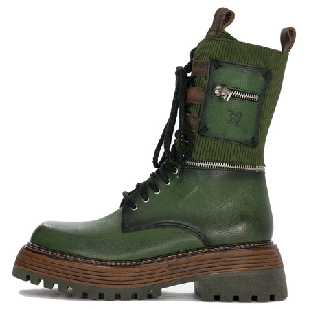 Maciejka  Women's leather Green Boots