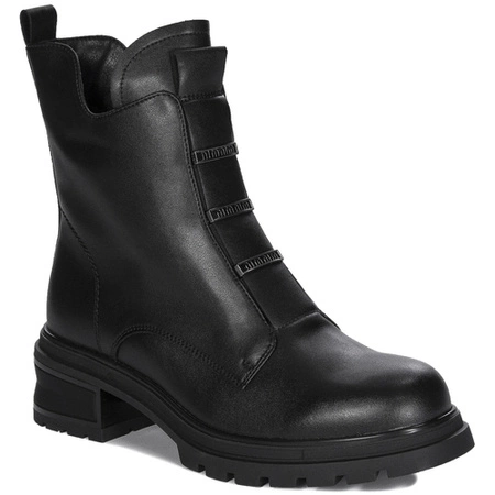 T.Sokolski Black Leather Women's Boots