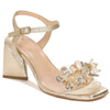 Visconi Women's leather Gold Sandals