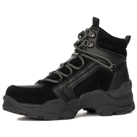 Lee Cooper Buty zimowe trekkingowe damskie Black czarne