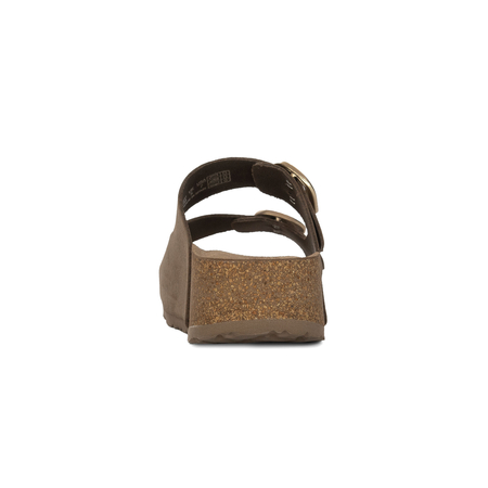 Yokono Java Women's Leather Platform Slides Brown WIWI-003-SER-LODO