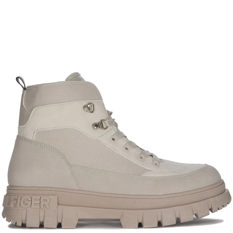 Tommy Hilfiger Botki Damskie Beige Off White