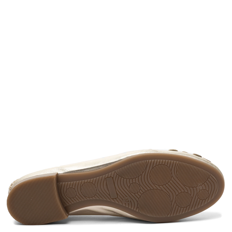 Maciejka Leather Openwork Ballerinas Metallic Gold P7542-41/00-0