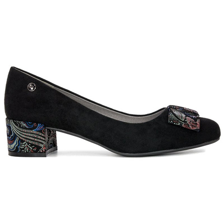 Sergio Leone PB149 MIC Black + Flowers Low Shoes