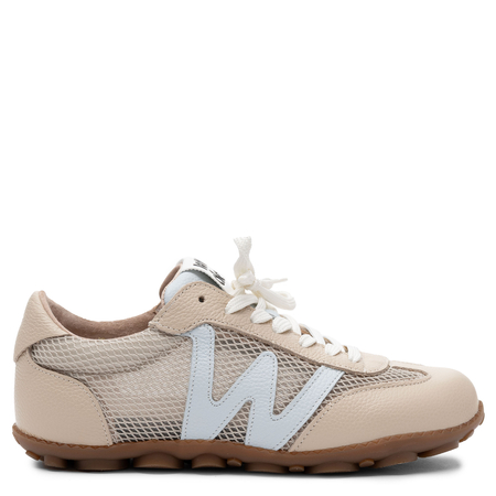 Wonders Sneakersy Skórzane Oddychające Damskie na Płaskiej Podeszwie Beżowe AP-2101-BEIG-AURA