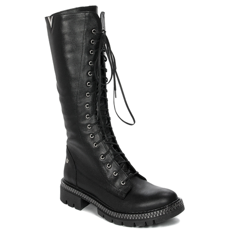 Maciejka Black Women's Lace-Up Boots