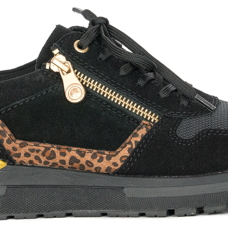 Sneakersy Rieker N7809-00 Schwarz/Black/Leo-Nuss Czarne